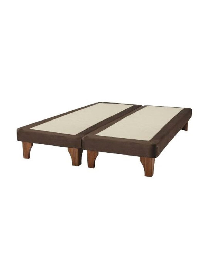 Base de Cama Europea 2 Plazas 150X200 Chocolate Felpa