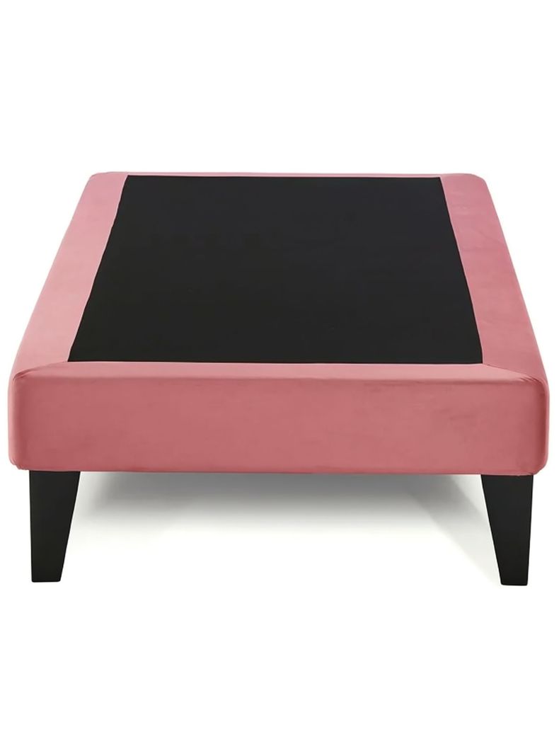 Base Cama Europea Palo Rosa Felpa 1 Plaza 90X200