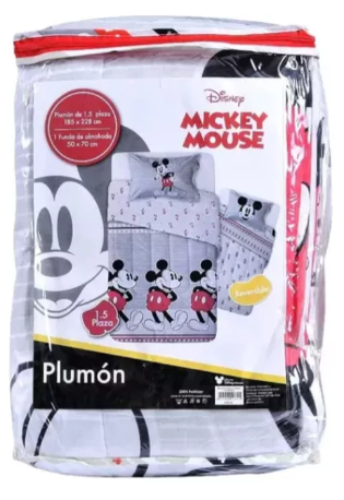 Plumón Infantil Reversible Disney Marvel Apto 1 Pl Y 1.5 Pl Color Mickey-1