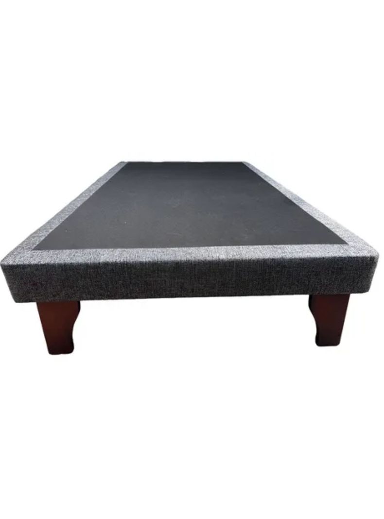 Base Europea Premium 1 Plazas 90x190 ( Espuma , Patas Rosen ) Gris Oscuro