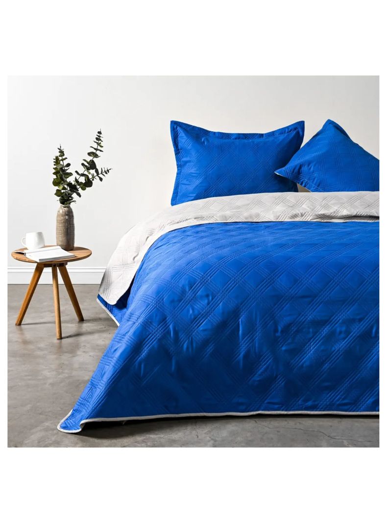 Quilt Cubrecamas King Temporada Primavera Af - Cannon Cobalto Arena-1