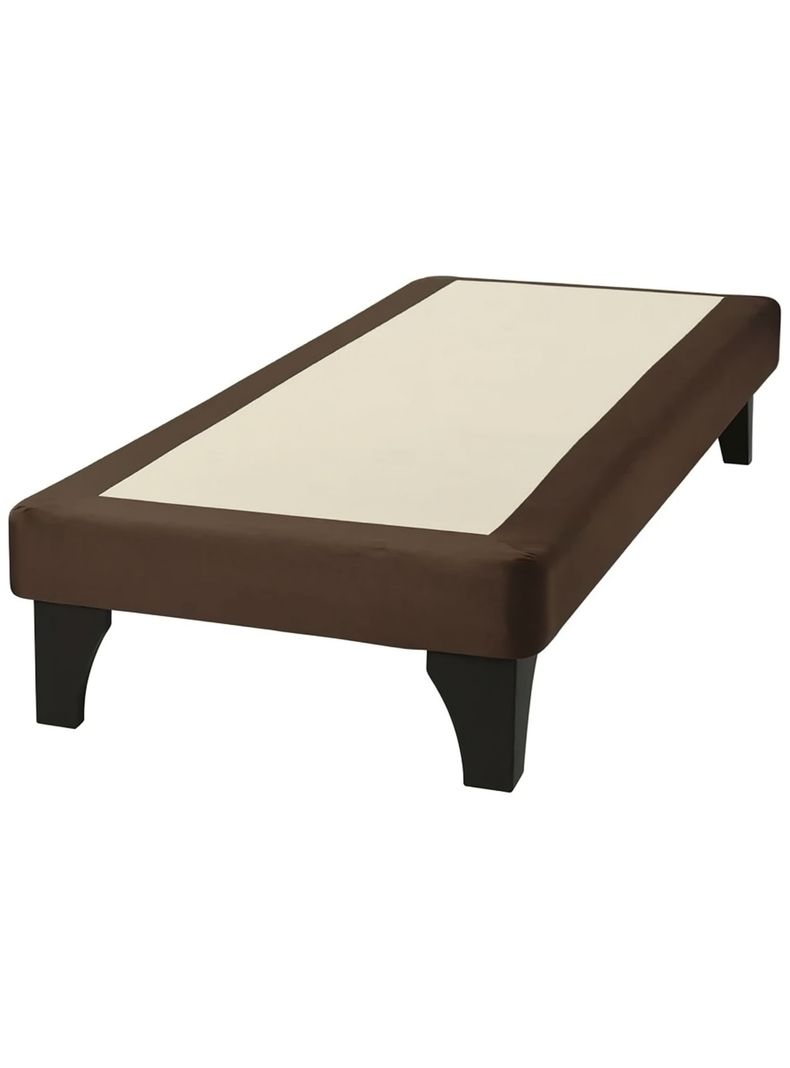 Base de Cama Europea 1.5 Plaza 105X200 Chocolate Felpa