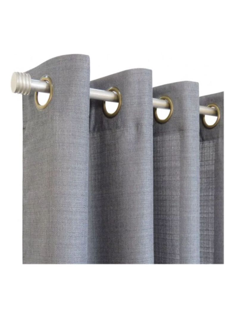 Cortinas Mónaco 140x220cm Set De 8 Piezas Marca Idetex Grafito-1