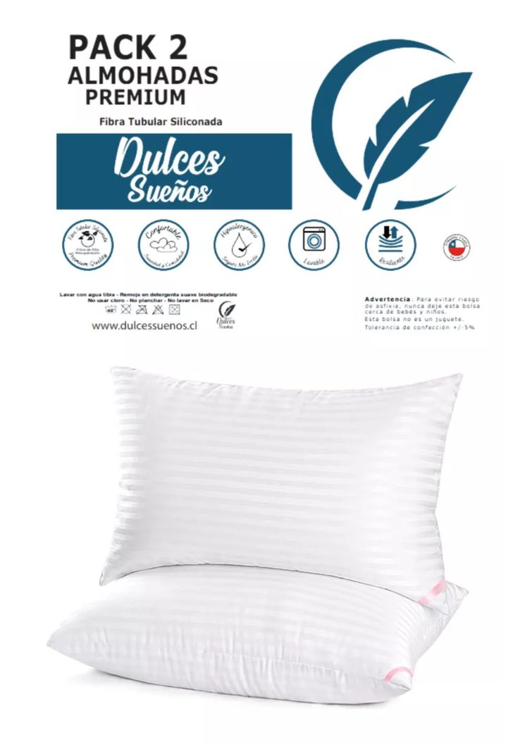 Almohadas Set De 2 Premium De 50x70 Cm Dulces Sueños-1