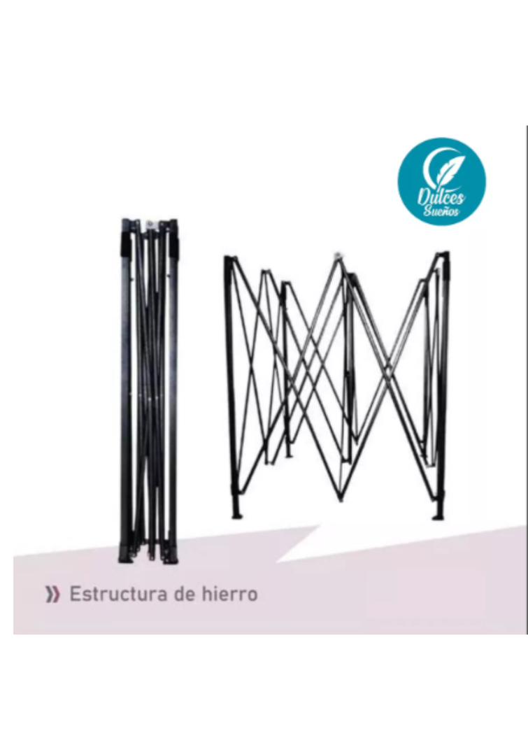 Carpa Toldo Retractil Plegable 3x3 M Reforzado Impermeable Azul-3