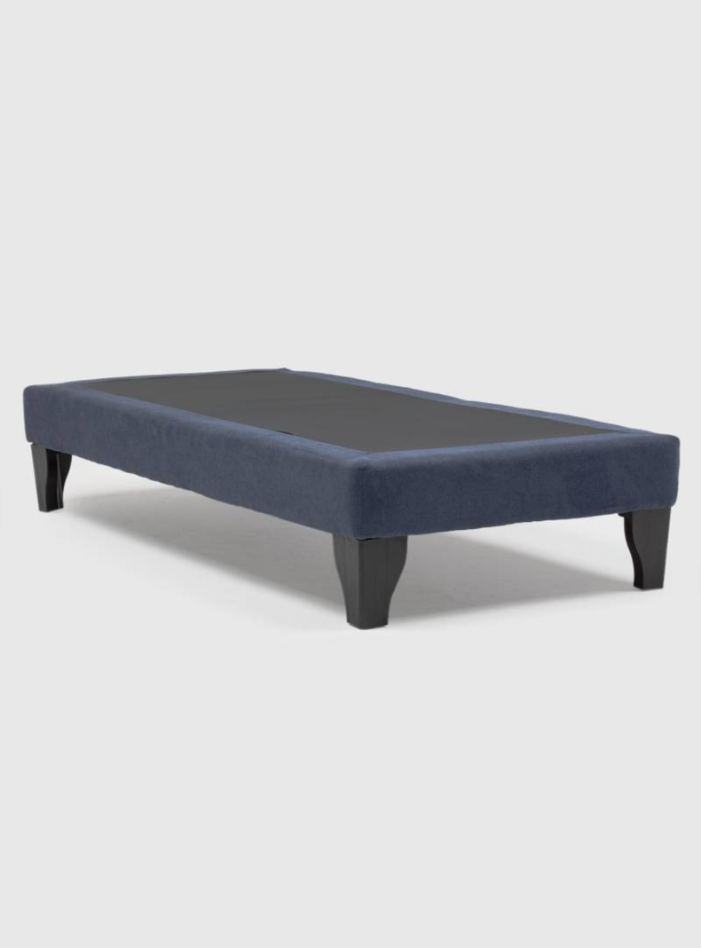 Base Cama Europea Azul Lino 1.5 Plaza 105X200