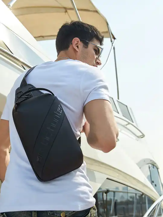 Mochila Negra Cruzada Bandolera Arctic Hunter Viajeros-5