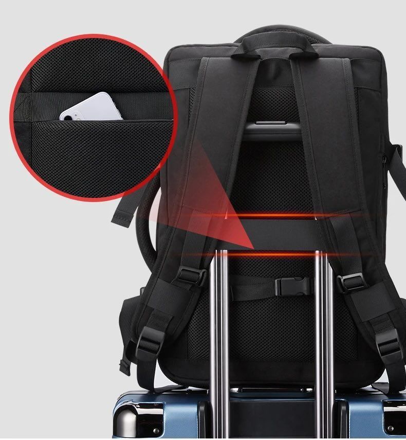 Mochila Viral Avión USB Expandible de 22 a 37L Viajeros -1