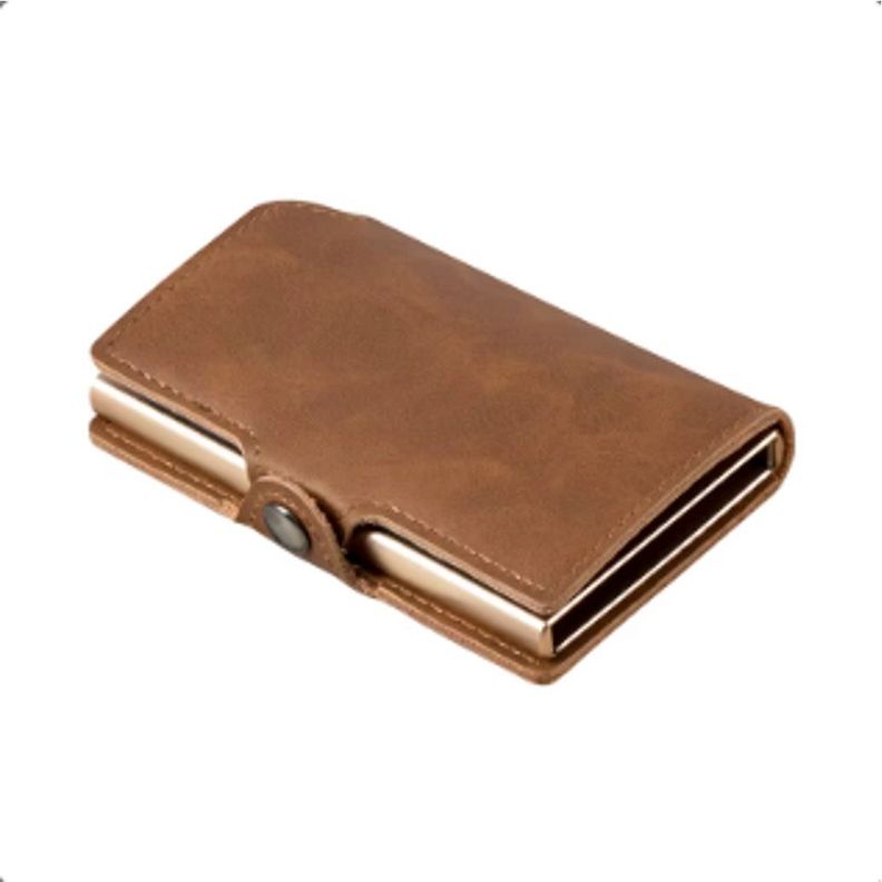 Billetera Tarjetas Hombre Compacta Proteccion RFID y Pop Up Cafe