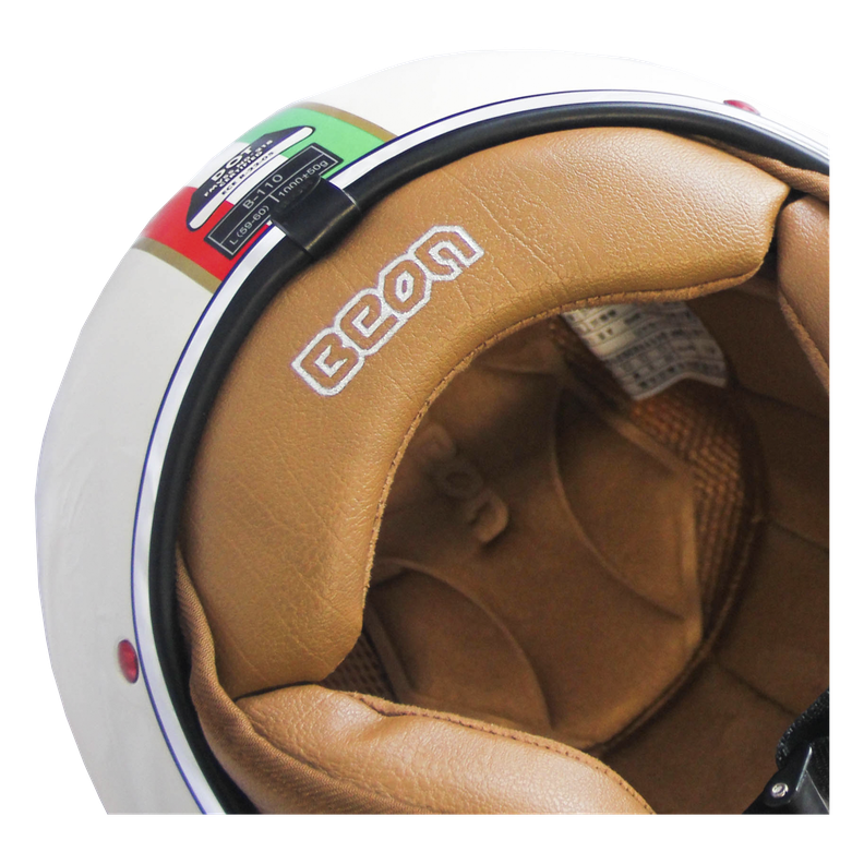 CASCO MOTO NANO ROJO AZUL BEON-1