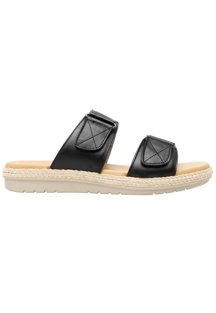 Sandalia Mujer Cuero Peonia Negro Flexi-0