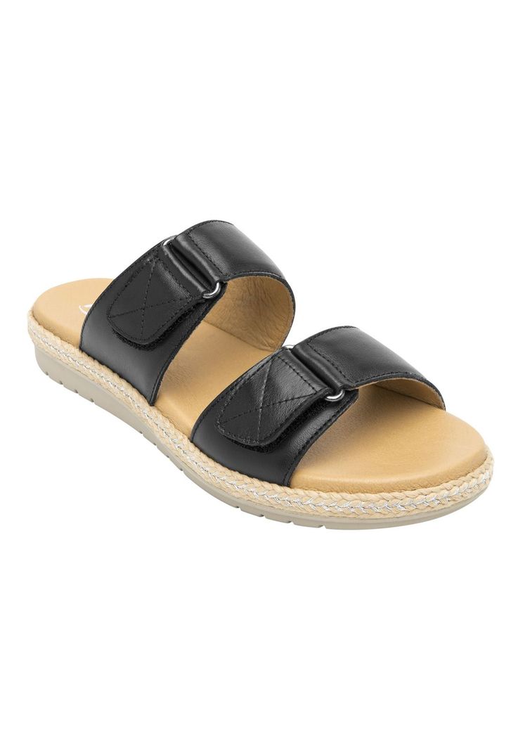 Sandalia Mujer Cuero Peonia Negro Flexi-1