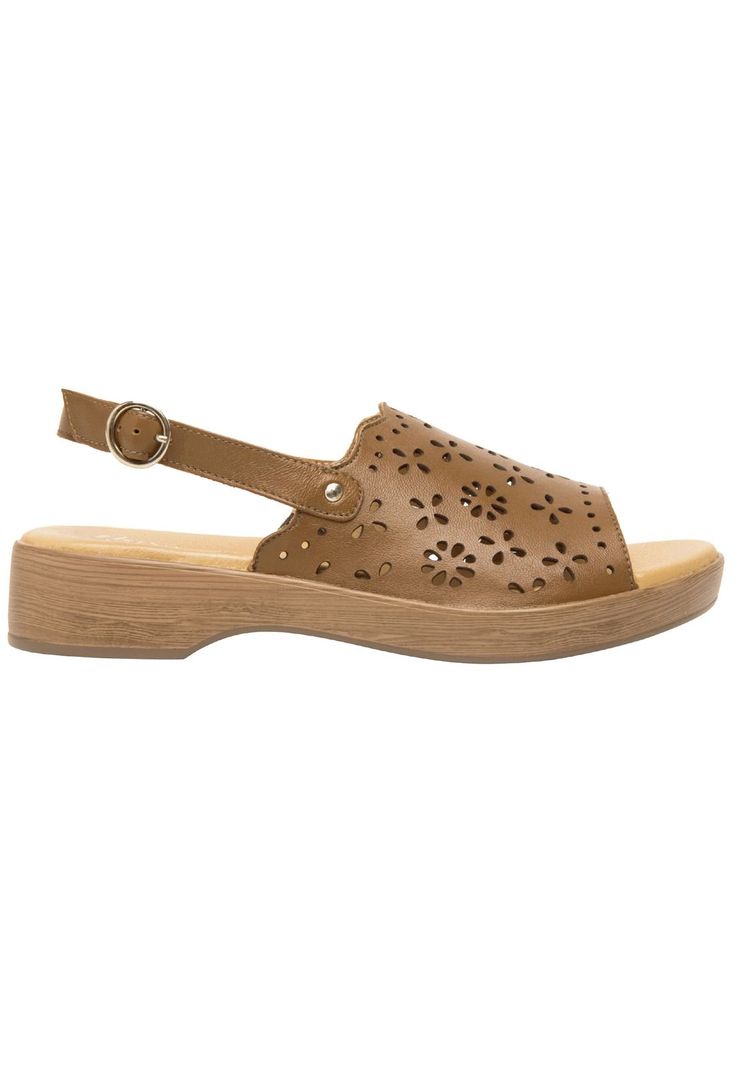 Sandalia Mujer Cuero Doha Café Flexi-0