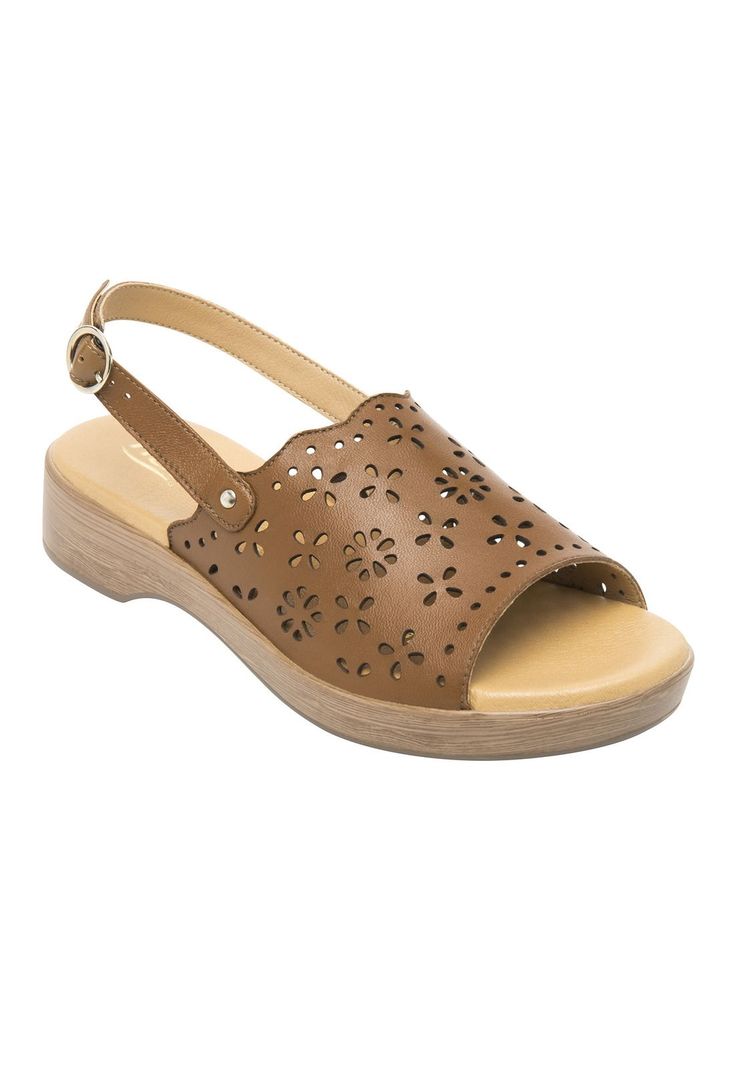 Sandalia Mujer Cuero Doha Café Flexi-1