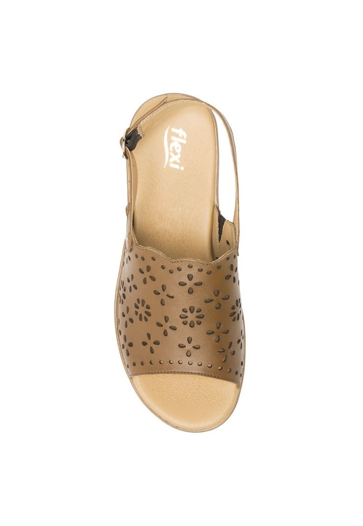 Sandalia Mujer Cuero Doha Café Flexi-5
