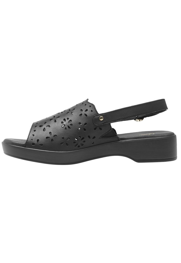 Sandalia Mujer Cuero Doha Negro Flexi-2