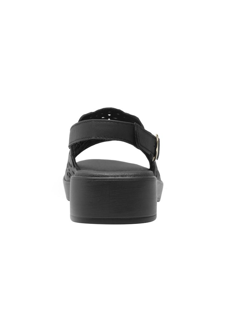 Sandalia Mujer Cuero Doha Negro Flexi-3