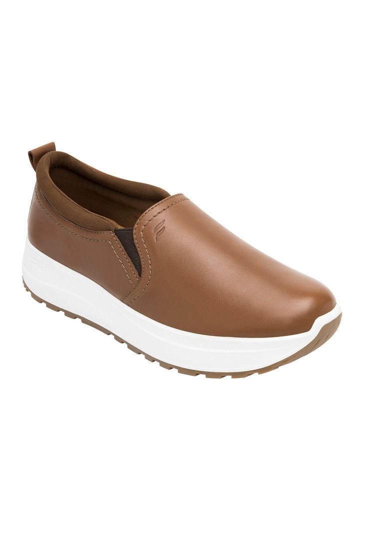 Zapatilla Mujer Cuero Atsiri Café Flexi-0