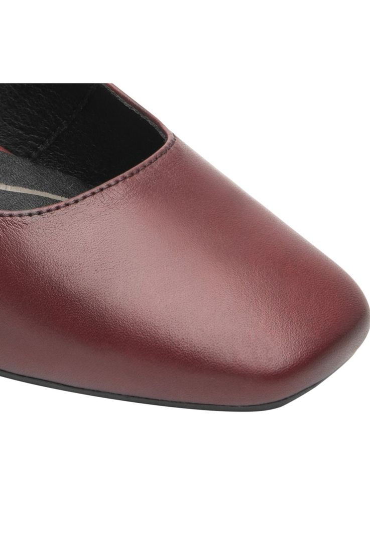 Zapato Mujer Cuero Marione Rojo Osc. Flexi-1