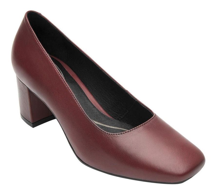 Zapato Mujer Cuero Marione Rojo Osc Flexi