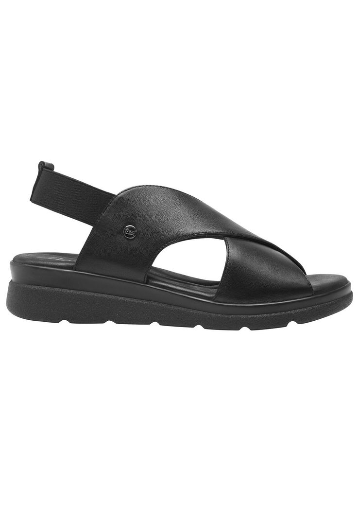 Sandalia Mujer Cuero Dariana Negro Flexi-0