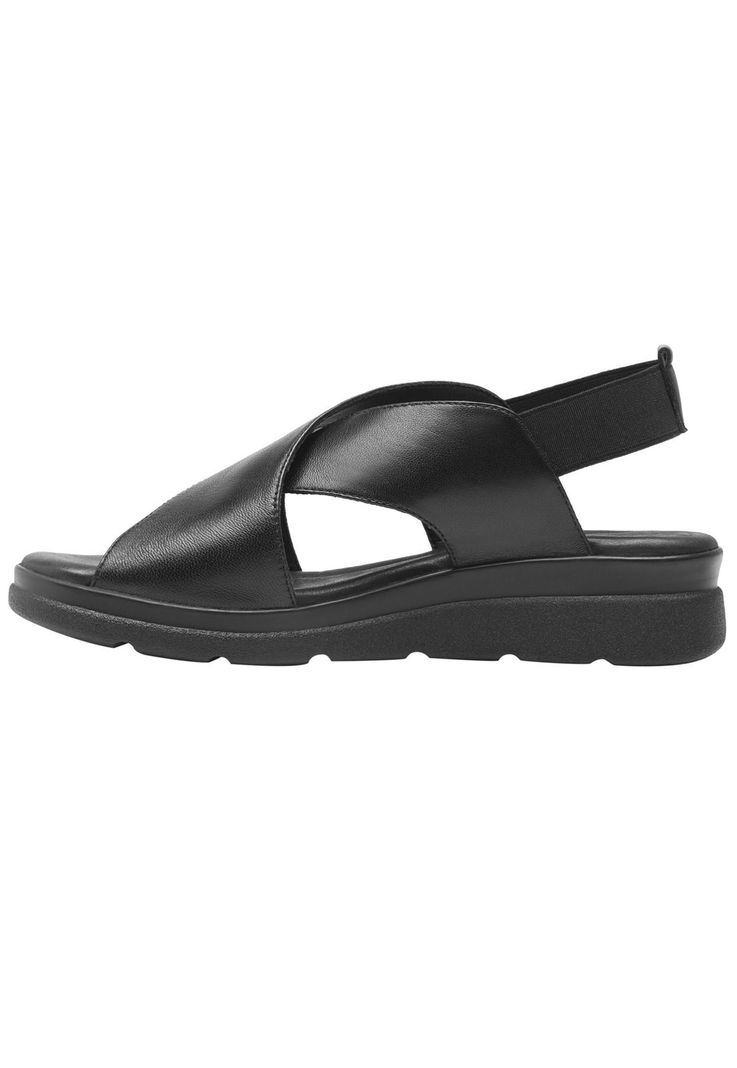 Sandalia Mujer Cuero Dariana Negro Flexi-2