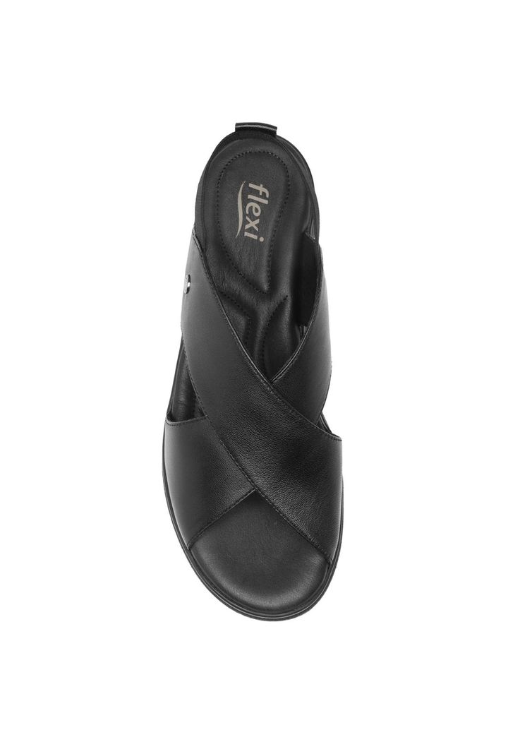 Sandalia Mujer Cuero Dariana Negro Flexi-3