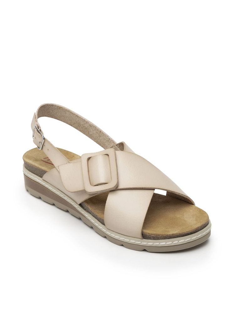 Sandalia Mujer Cassia 129501 Blanco Marfil Flexi-1