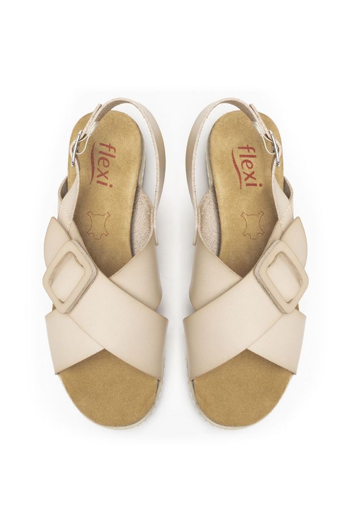 Sandalia Mujer Cassia 129501 Blanco Marfil Flexi-5