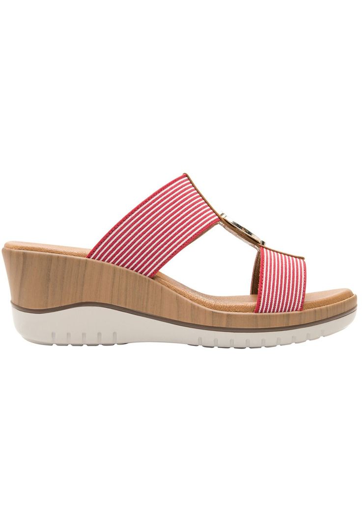 Sandalia Mujer Emily Roja Flexi-0