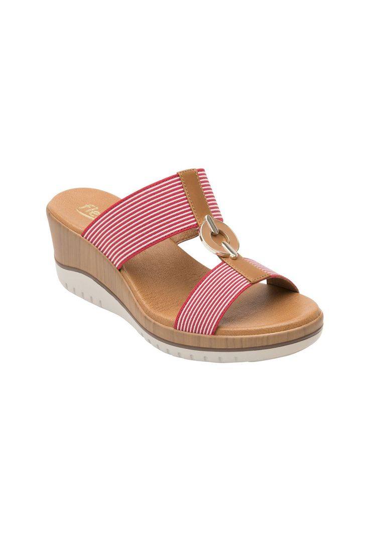 Sandalia Mujer Emily Roja Flexi-1