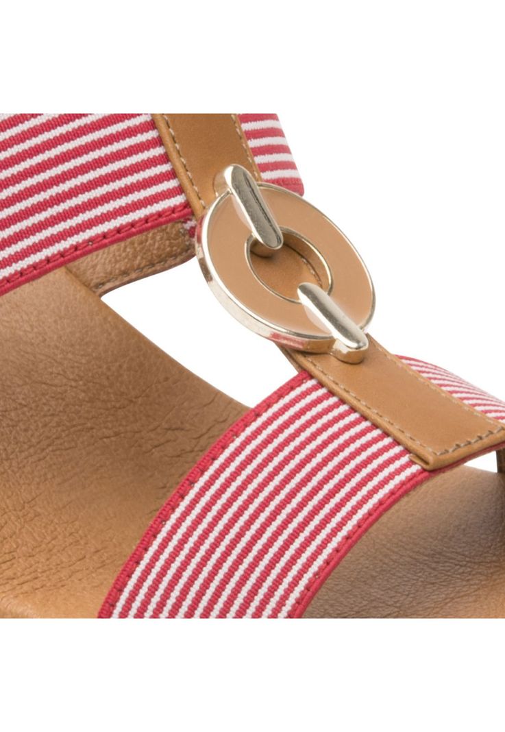 Sandalia Mujer Emily Roja Flexi-2