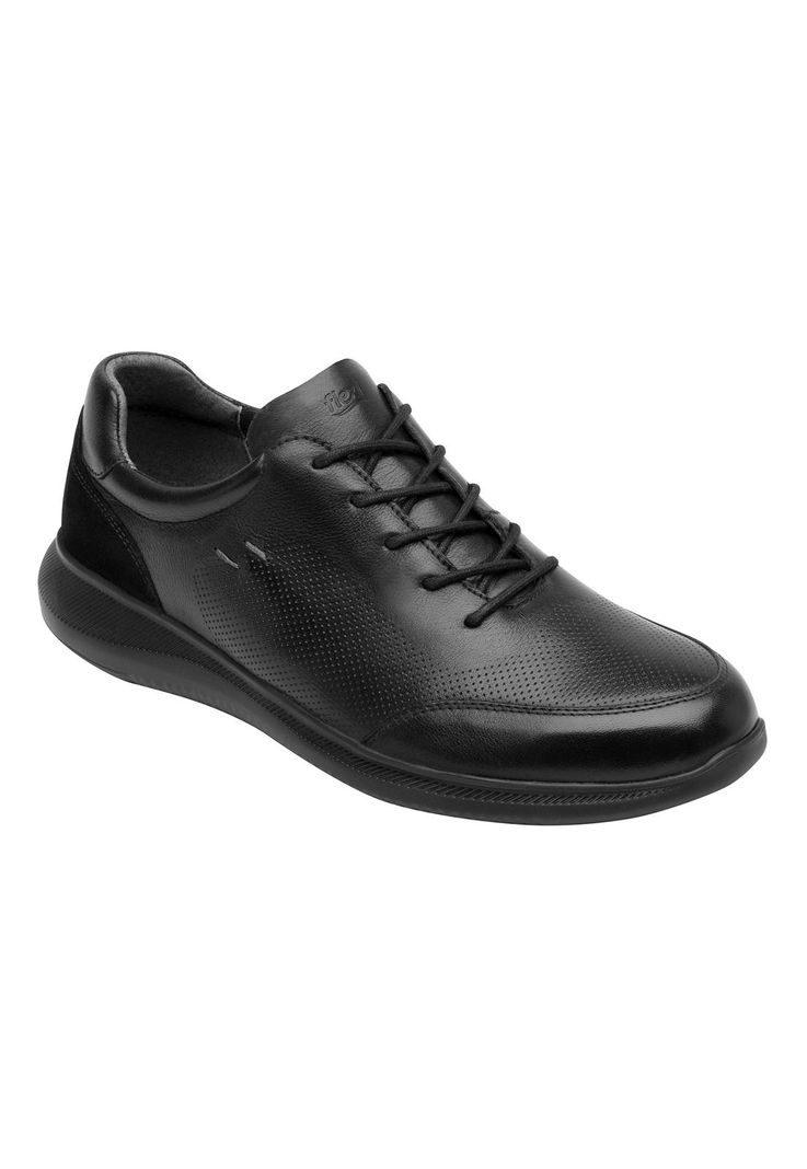 Zapatilla Hombre Cuero Hika Negro Flexi-0