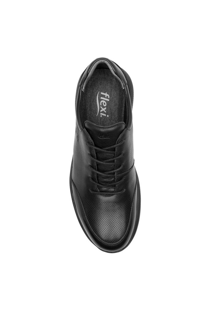 Zapatilla Hombre Cuero Hika Negro Flexi-6