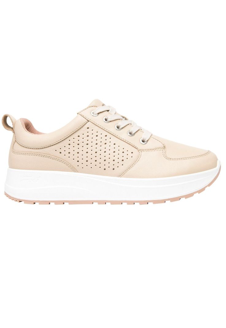 Zapatilla Mujer Cuero Atsiri Beige Flexi-1