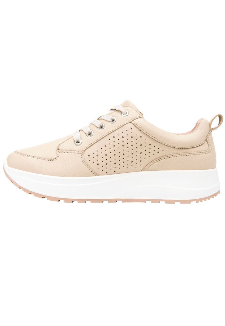 Zapatilla Mujer Cuero Atsiri Beige Flexi-2
