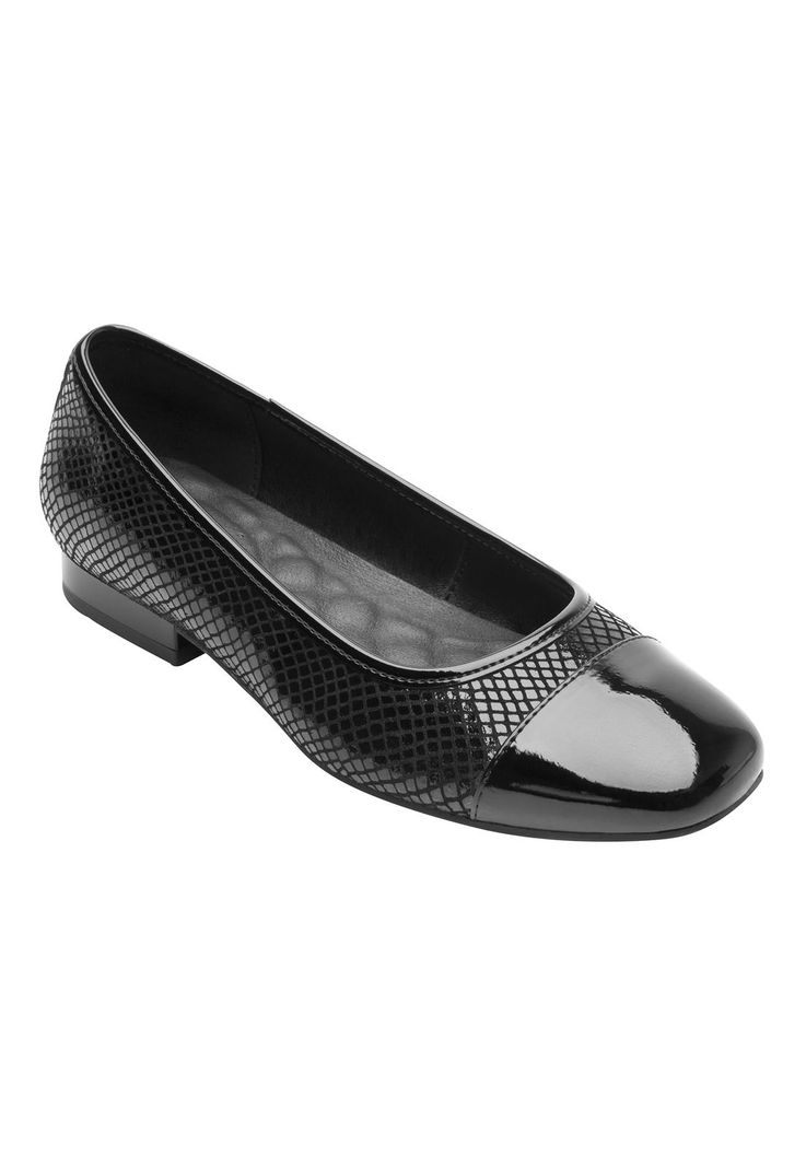 Ballerina Mujer Cuero Kirsten 119903 Negro Flexi-1