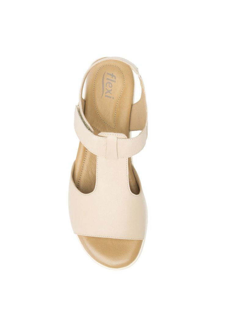 Sandalia Mujer Cuero Dariana Beige  Flexi-5