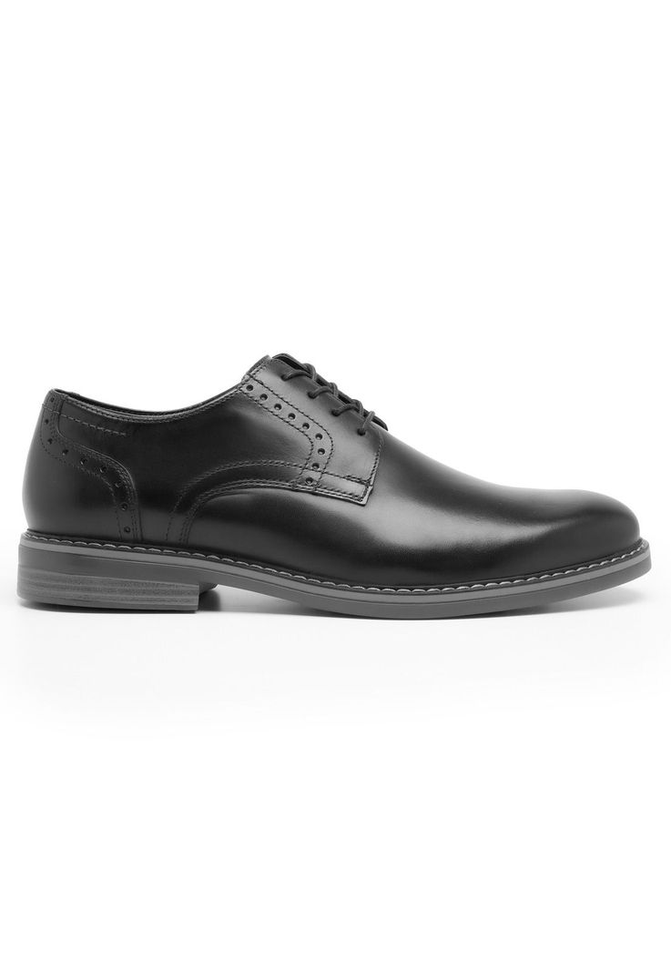 Zapato Hombre Cuero Dinamo Negro Flexi-0