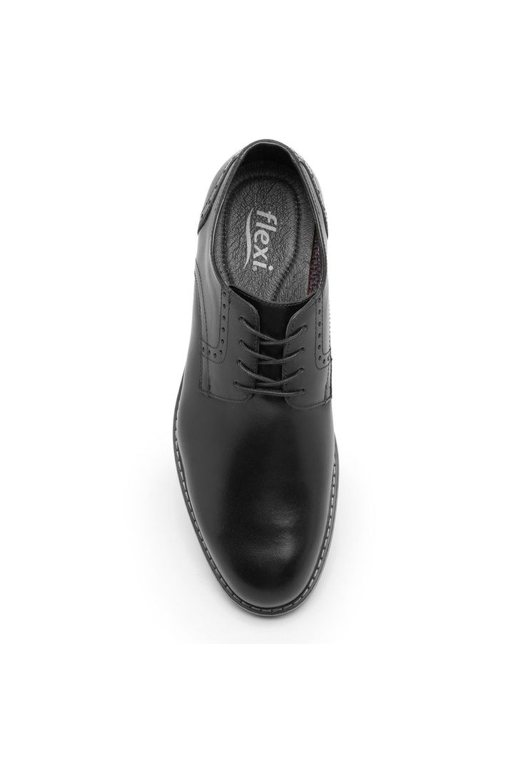 Zapato Hombre Cuero Dinamo Negro Flexi-5