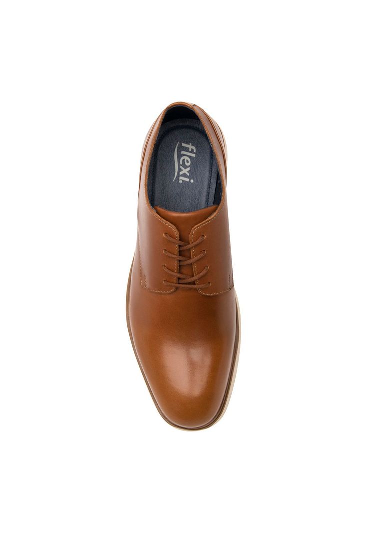 Zapato Hombre Cuero Titanium Café Flexi-5