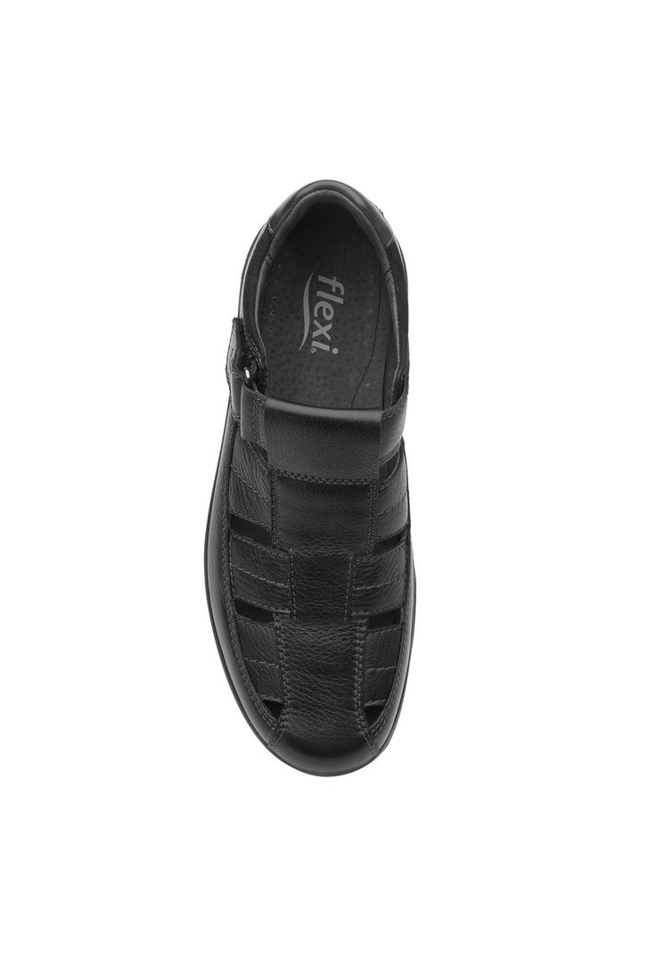 Sandalia Hombre Cuero Santiago Negro Flexi-6