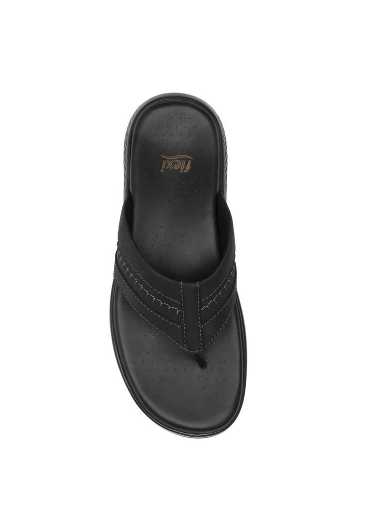 Sandalia Hombre Cuero Odin Negro Flexi-5