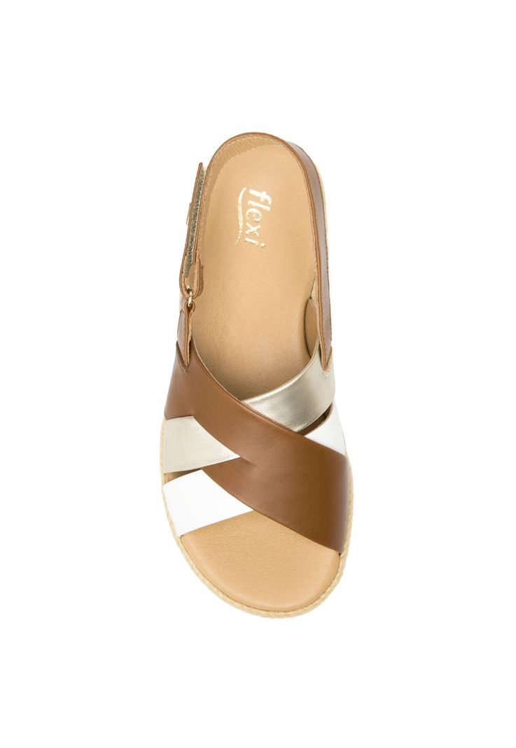 Sandalia Mujer Cuero Peonia Café Flexi-4