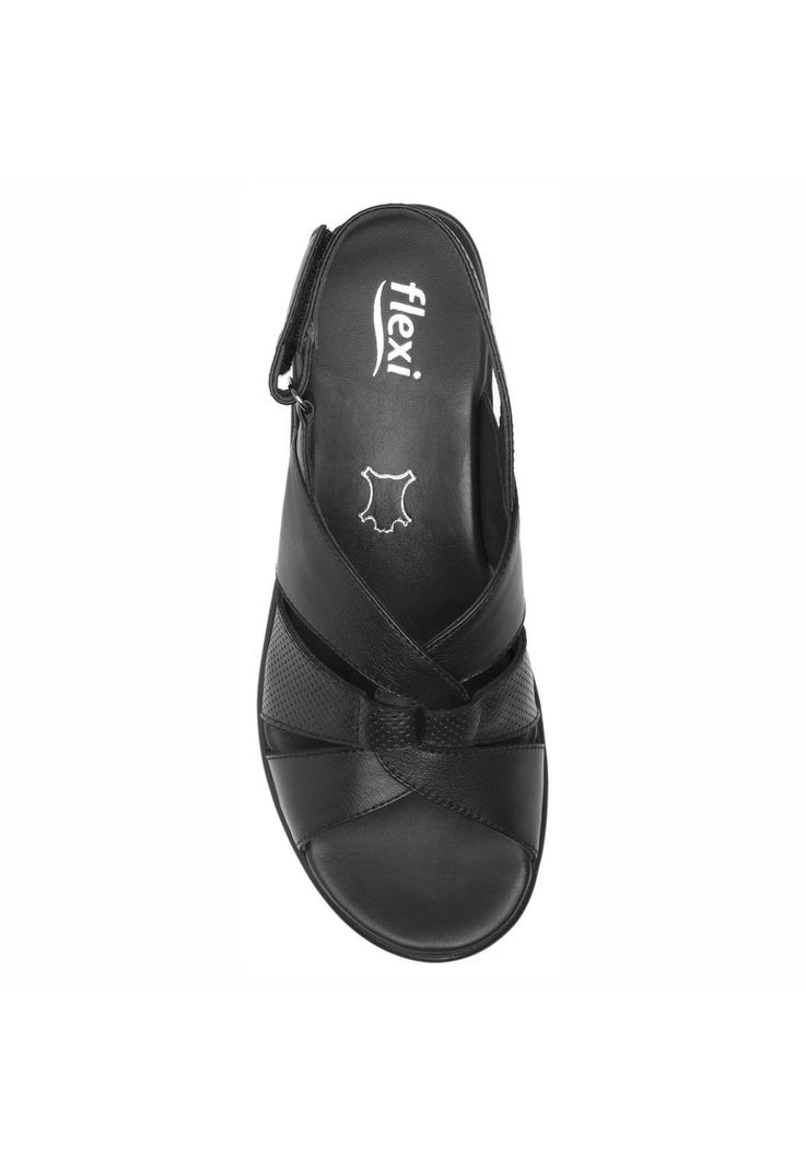 Sandalia Mujer Cuero Amapola Negro Flexi-4