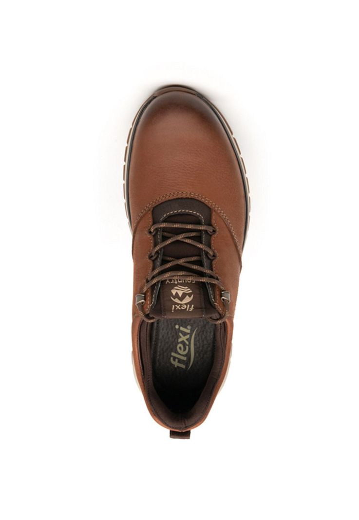 Zapato Flexi Hombre Randall Dark Tan-5