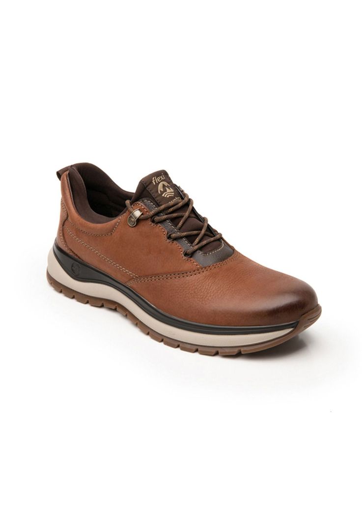 Zapato Flexi Hombre Randall Dark Tan-1