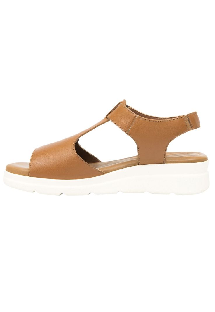 Sandalia Mujer Cuero Dariana Café Flexi-3