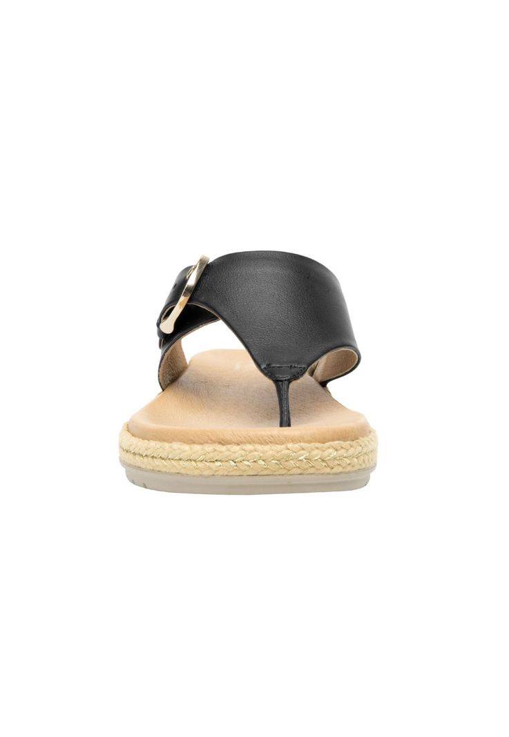 Sandalia Mujer Cuero Peonia Negro Flexi-5