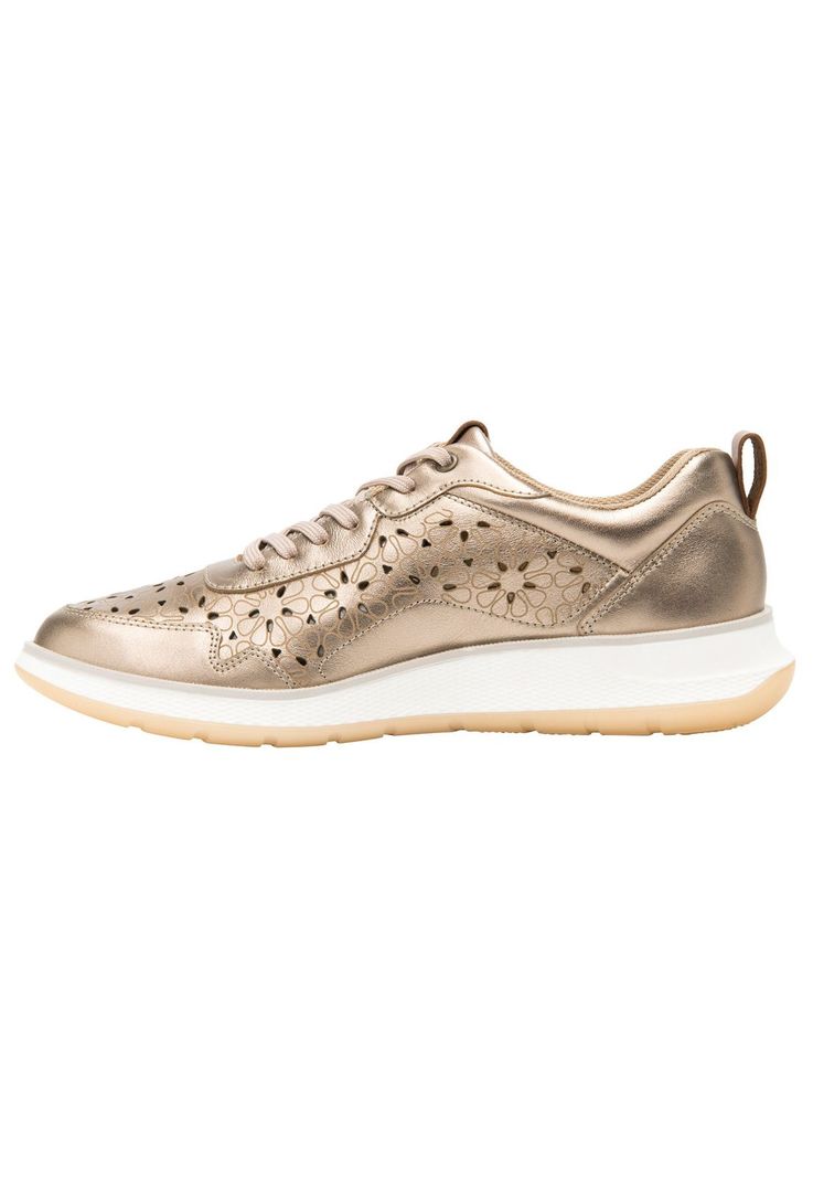 Zapatilla Mujer Cuero Rosaura Dorado Flexi-2